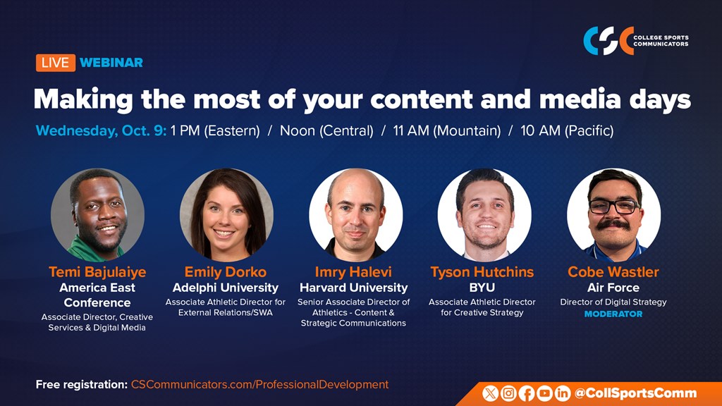 Free Live Webinar: Making the Most of Your Content Days/Media Days/Photo Days